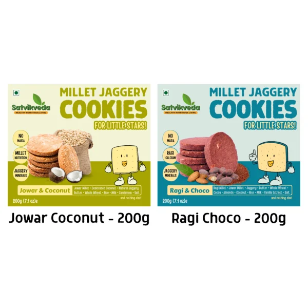 SV Jowar Coconut & Ragi Choco Cookies Combo of 2