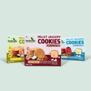 Cookies Combo of 3| Ragi Almonds 200g + Jowar Coconut 200g + Ragi Choco 200g