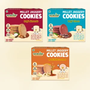 Cookies Combo of 3| Ragi Almonds 200g +Millets Cashew 200g + Ragi Choco 200g