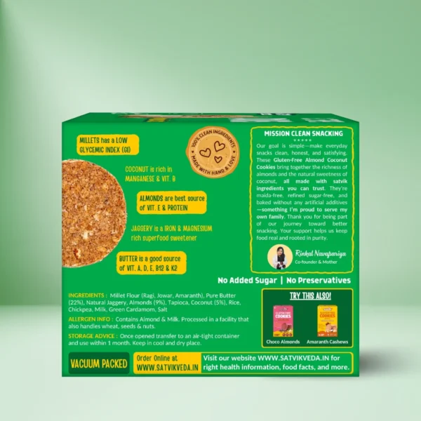 SV Almond Coconut Cookies 180g Back BG SV Almond Coconut Cookies 180g Back BG