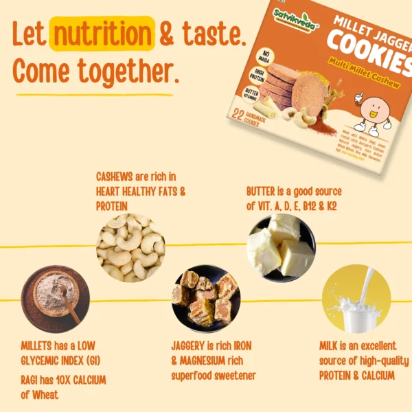 SV Multi Millet Cashew Cookies Nutrition & Taste SV Multi Millet Cashew Cookies Nutrition & Taste