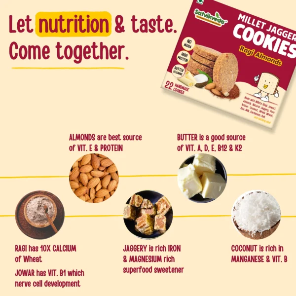 SV Ragi Millet Almonds Cookies Nutrition & Taste SV Ragi Millet Almonds Cookies Nutrition & Taste